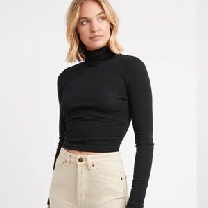 Kookai merino wool cropped turtleneck